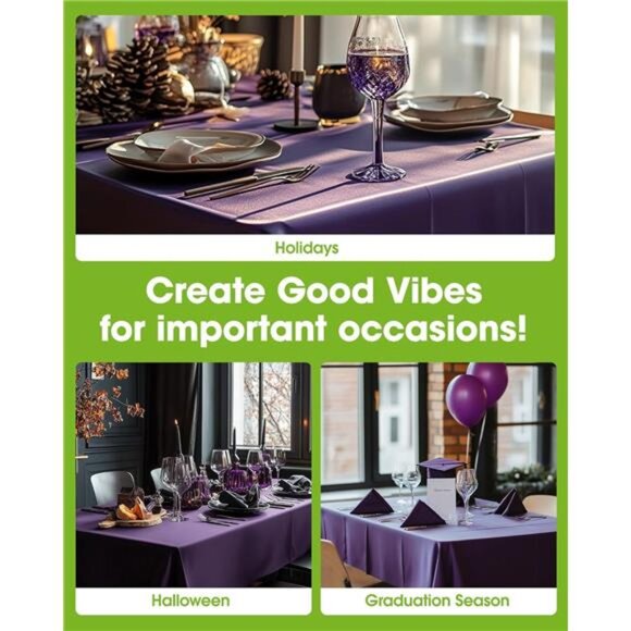 Plastic Table Cloth Disposable 10 Pack, 54 x 108 Inch Table Cloths, Halloween - Picture 4 of 7